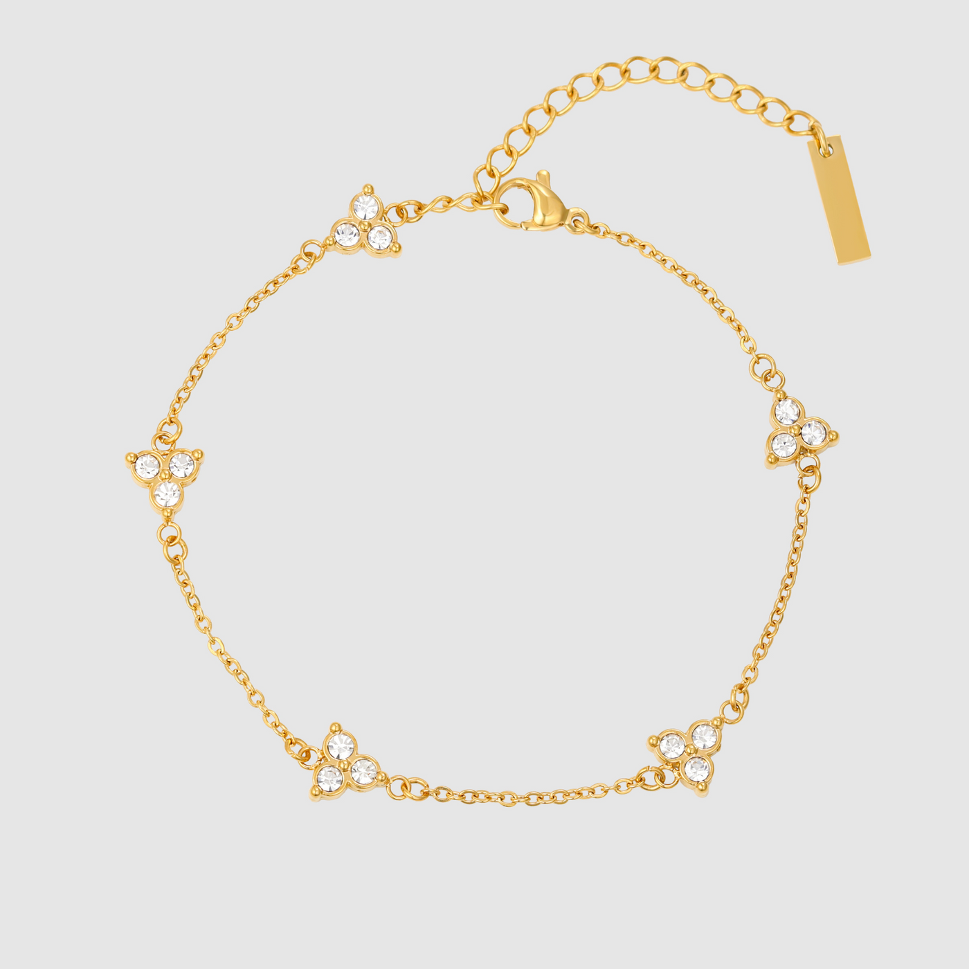 White Clover Bracelet (Gold)