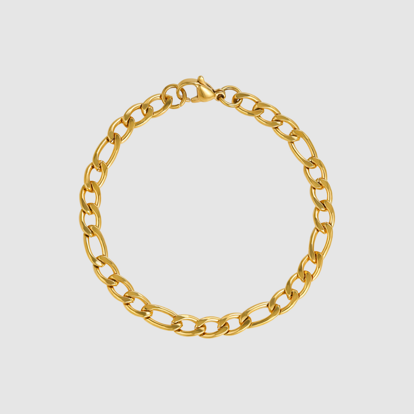Figaro Bracelet (Gold) 5MM