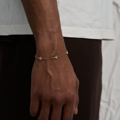 White Clover Bracelet (Gold)
