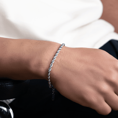 Rope Bracelet (Silver) 4MM